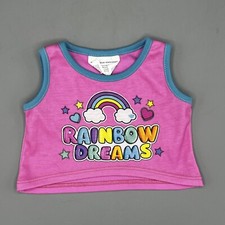 Build-A-Bear Rainbow Dreams Pink Shirt Multicolor Design T-Shirt BAB
