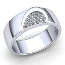 Genuine 2ctw Round Cut Diamond Mens Modern Anniversary Wedding Band 14K Gold