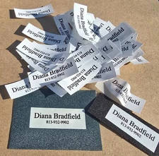 School Name, Camping Labels, Nursing  Home labels, Iron-On tags, ~60 labels, USA