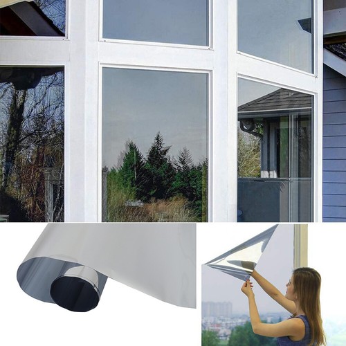 Reflective One Way Mirror Window Film Mirrored Privacy Glass Tint UV IR