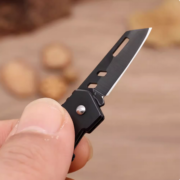 Stainless steel keychain small knife foldable portable pocket EDC