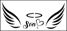 5"x10" Clear Plastic Stencil - Son Wings SA720