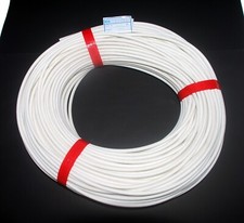 100m   5mm Silicon Fiber Glass Insulated Tube Sleeve UL 1500V VW-1 200  White