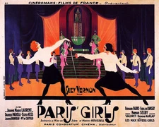 POSTER SUZY VERNON IN PARIS GIRLS FENCING FRENCH MOVIE VINTAGE REPRO FREE S/H