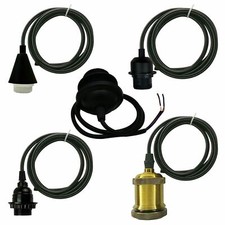 E27 Holder Pendent Light Socket Fitting Vintage Industrial Lamp Kit Bulb Holder