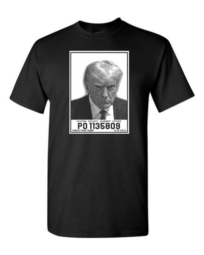 Donald J Trump Fulton County Mugshot Never Surrender Men's Tshirt 87 - 第 1/1 張圖片