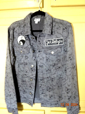 Disney Tim Burton s The Nightmare Before Christmas Jack s DenimJacket Sz Women S