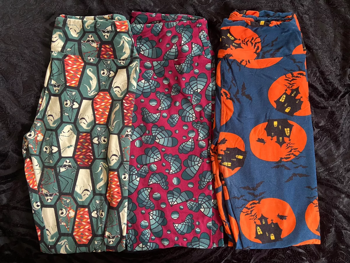 lularoe leggings os Halloween lot. Nightmare Before Christmas, Haunted  House