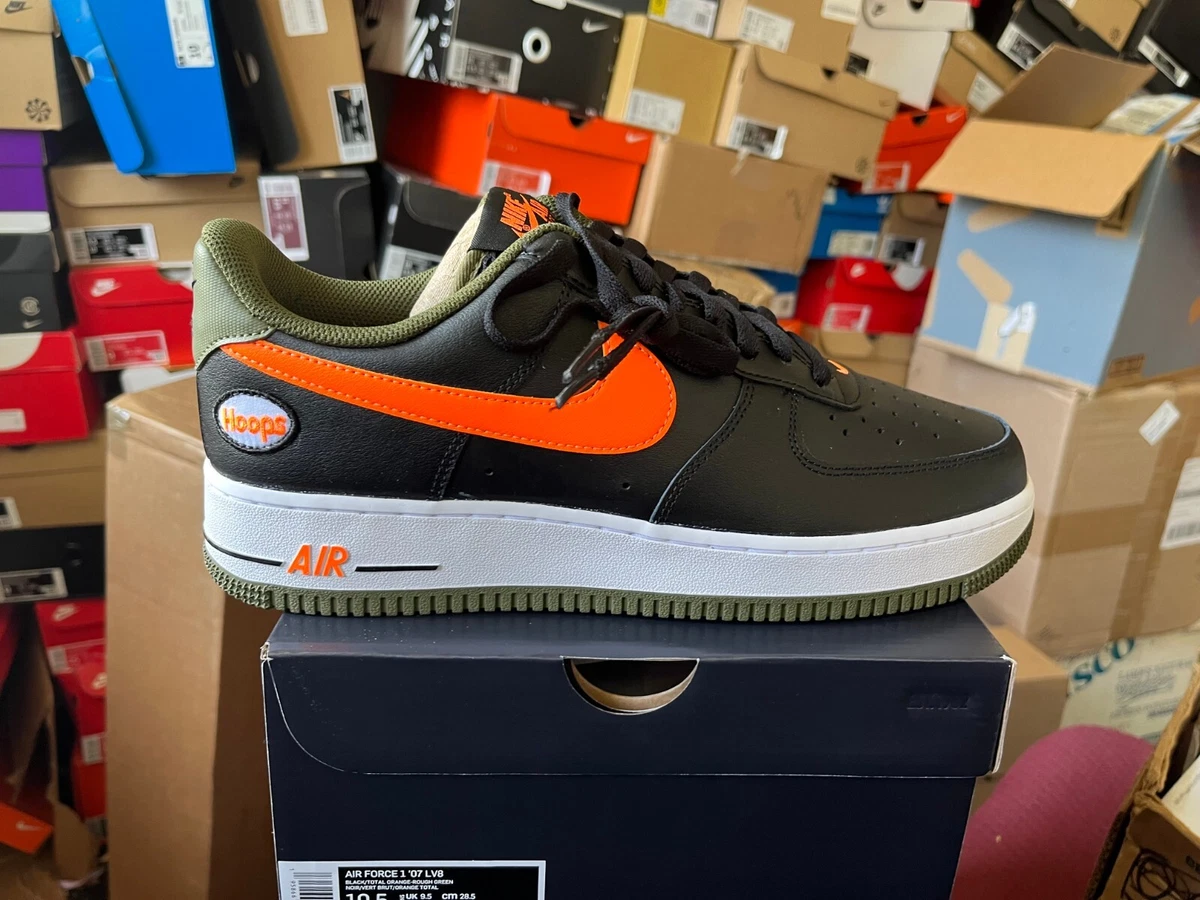 Nike Air Force 1 '07 LV8 'Hoops - Black Total Orange' | Men's Size 10