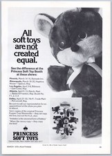 1975 Princess Soft Toys Vintage Ad Plush Stuffed Animals Puppen Tree