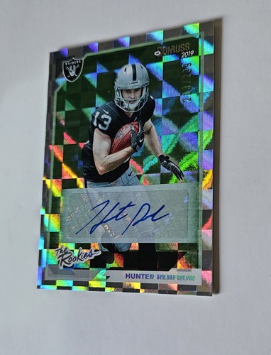 2019 Panini Donruss The Rookies Autographs TR40 Hunter Renfrow 213/299 (AU, RC) - Picture 3 of 7