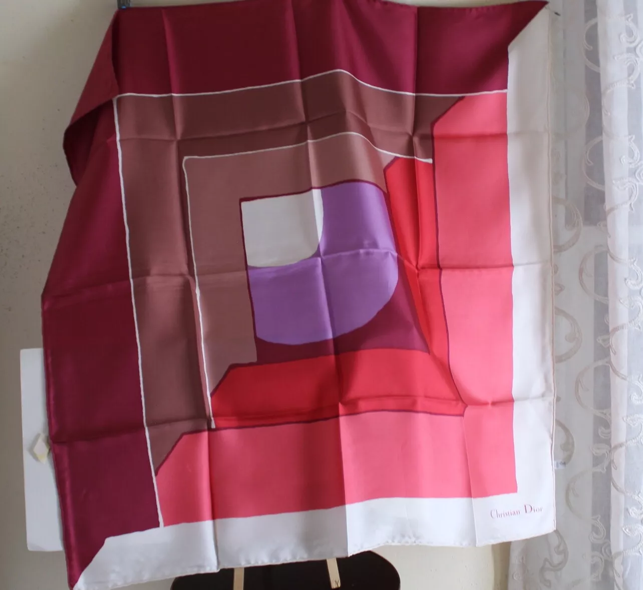 Écharpe moderniste vintage Christian Dior 30