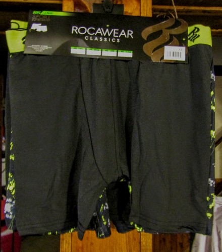 ROCAWEAR BOYS 2- PAIRS SIZE XL SPORT BOXER BRIEFS, LIME SPLASH/SOLID BLACK NWT - Picture 2 of 2