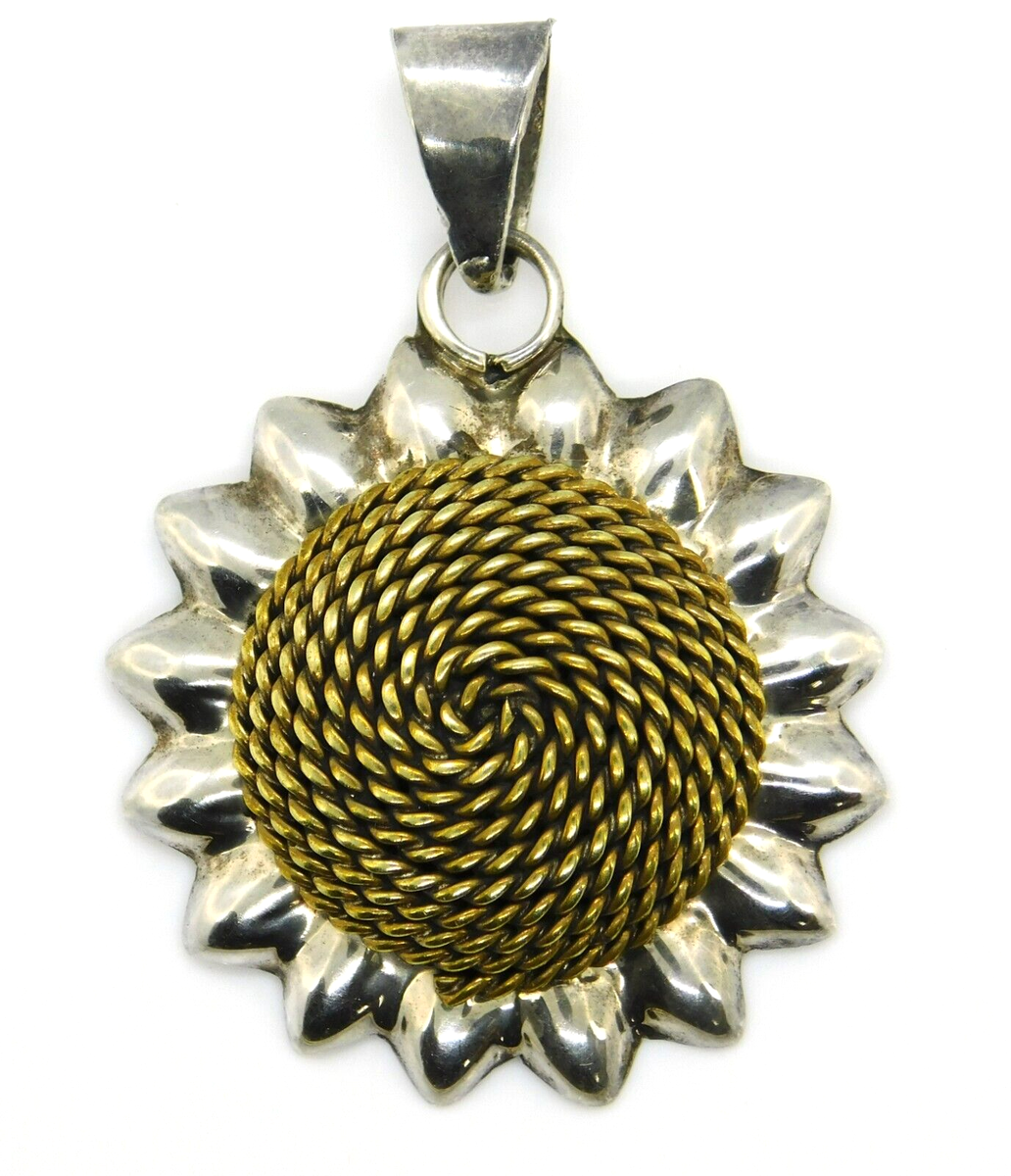 アクセサリー Vintage Mexican Jewelry sunflower taxco Taxco Mexico Vintage Plata Sterling Silver 925 Sunflower