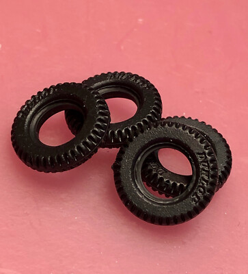 4 Dinky Toys 12 mm - 13mm  tread  ''DUNLOP'' TIRES for Mini's like Austin Triumph