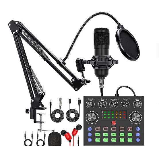 BM-800 Podcast Equipment Bundle Home Studio Recording Kit Music Mixer Headphones - Image 2 of 4