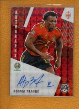 Adama Traore 2021 Panini Mosaic UEFA Euro 20 Choice Fusion Red Prizm Auto Spain