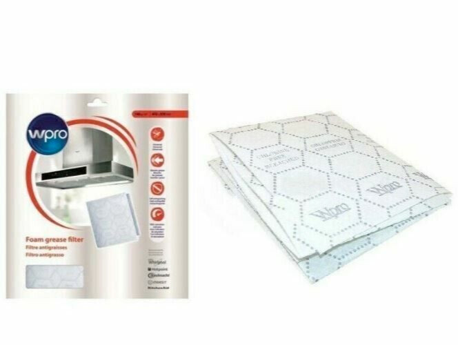 WPRO EXTRA LARGE Range Extractor Fan Cooker Hood Foam Grease Filter C00380031