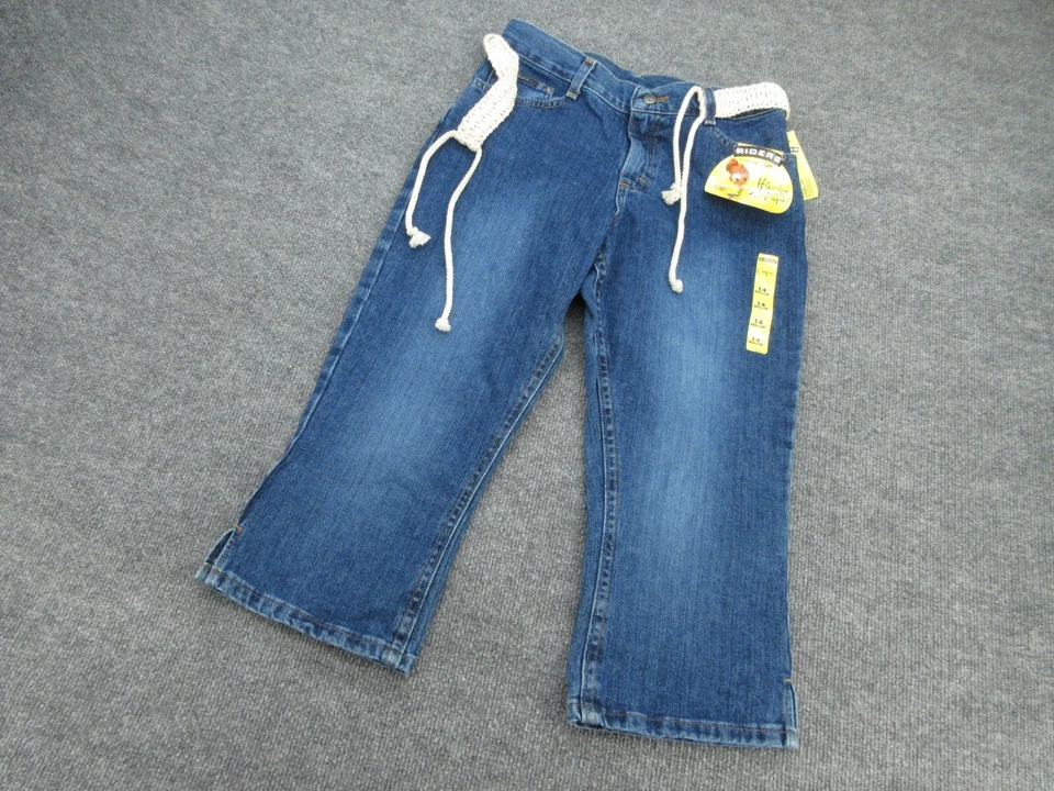 Pantalones de mezclilla Lee Riders Jeans Niñas 14 azules con cinturón niños 14 etiquetas NUEVAS Foto 2 de 4