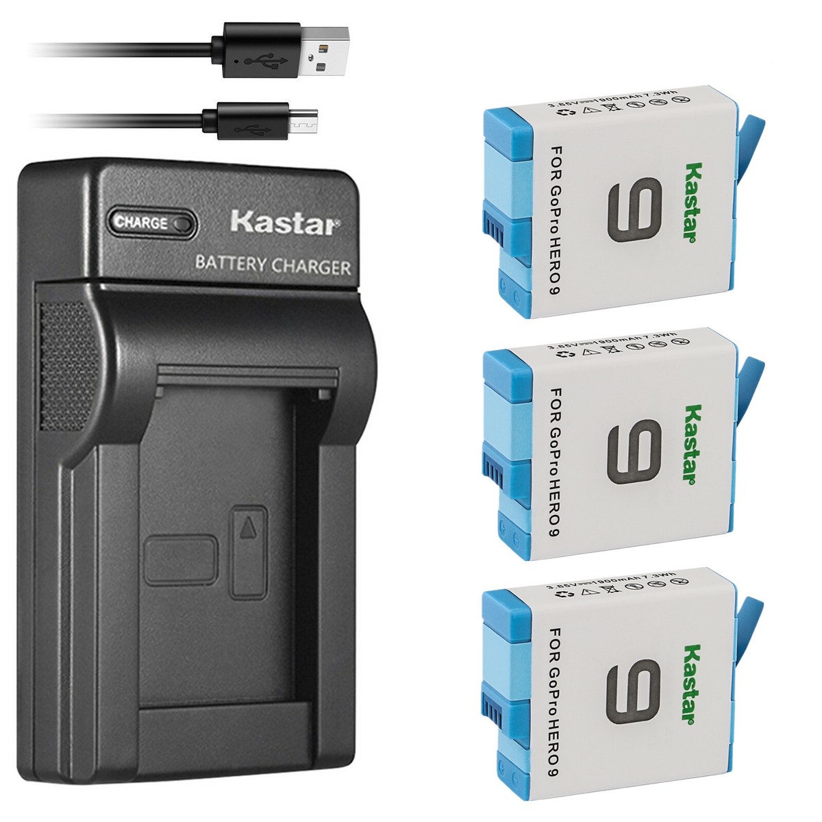 Kastar Decoded Battery Slim USB Charger for GoPro Hero10 Hero 10