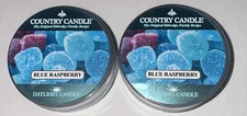 2 Kringle Country Candle BLUE RASPBERRY Daylight Candles 1.25 oz Each