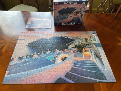 Go ! Games - Santorini - 1000 Piece Jigsaw Puzzle EUC