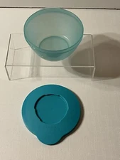 Tupperware Stack Store Serve Bowl w/ Lid 14 oz 425ml # 6568A 6569 Turquoise ￼