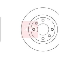Apec Bremsscheibe Hinten Solid 2011-2015 FüR Citroen DS4 NX