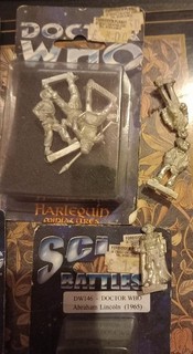 Dr Who Harlequin Figures Vintage