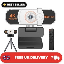4K Webcam With Auto-Zoom For Pro Video Meetings