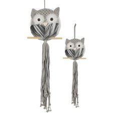 Owl Macrame Wall Art, Boho Nursery Decor Hand Woven Owl Macrame Wall Hanging,...