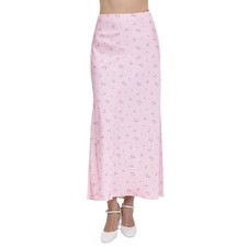 Flower Printed Midi Skirt for Ladies 2025 Spring and Summer Newest Style Tempera