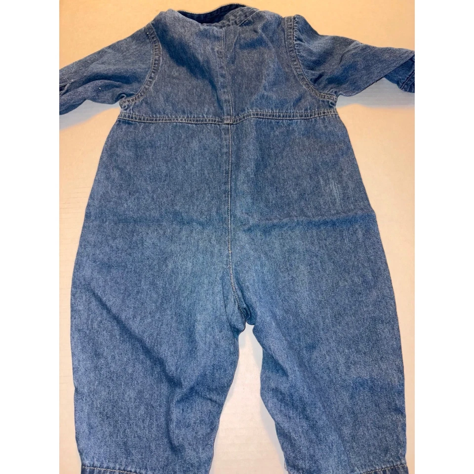 Mameluco vaquero Small Steps cuello pana escudo bordado 12 meses de colección Foto 4 de 4