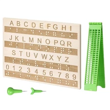 Braille Alphabet & Number Board - Braille Learning Tool Kit for Beginners