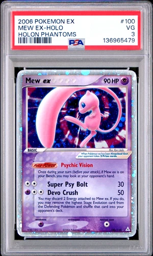 SWIRL PSA 3 2006 Pokemon EX Holon Phantoms Mew EX Holo Foil 100/110