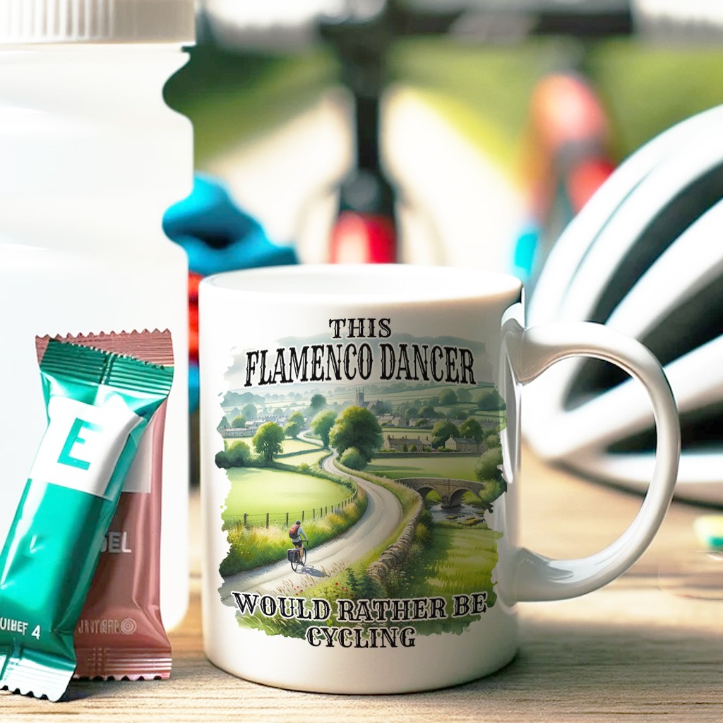 Add Some Bike Vibes - Taza BAILARINA FLAMENCA PREFIERE SER CICLISMO - Oficina Hit