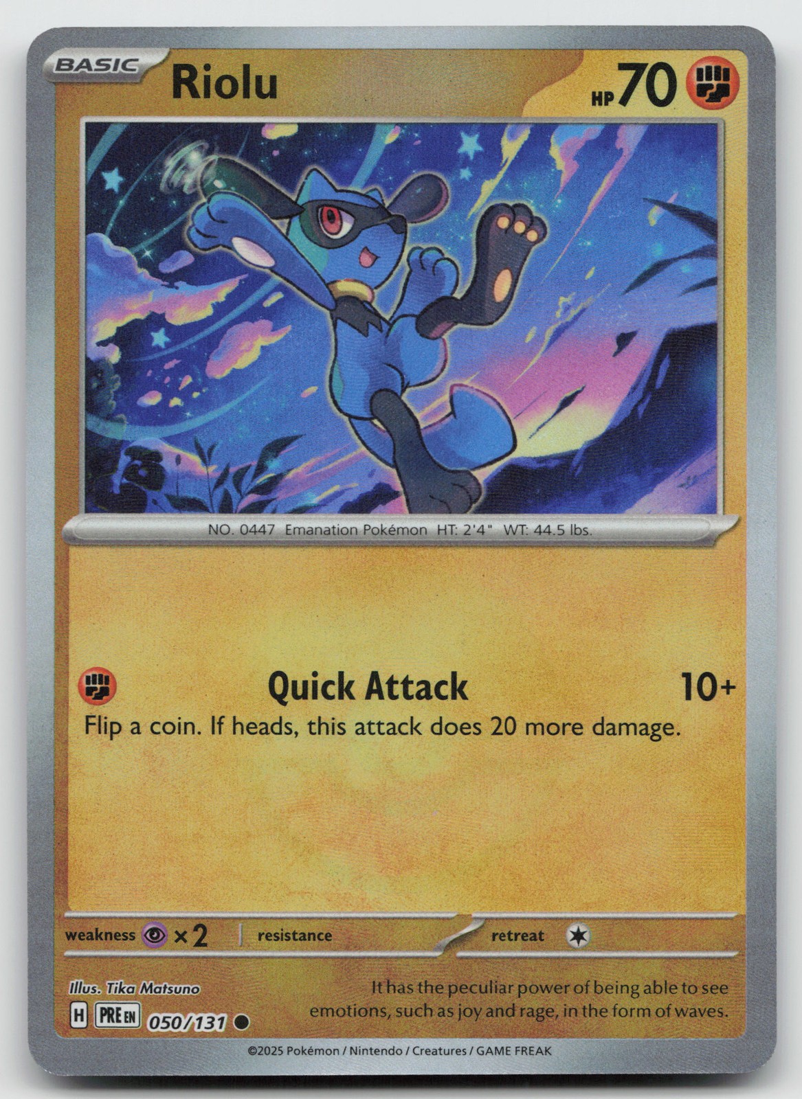 Riolu (Poke Ball Pattern) Common Holo SV: Prismatic Evolutions 050/131 NM