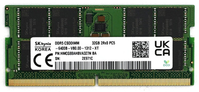 SK hynix 32GB DDR5 6400MHz CSODIMM Overclocked Laptop RAM