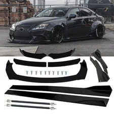 Front Bumper Spoiler Splitter Glossy Black Body Kit For Lexus IS250 IS350 IS300