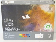 NEW - Winsor  Newton Professional 15-Piece Watercolour Field Set 0190049