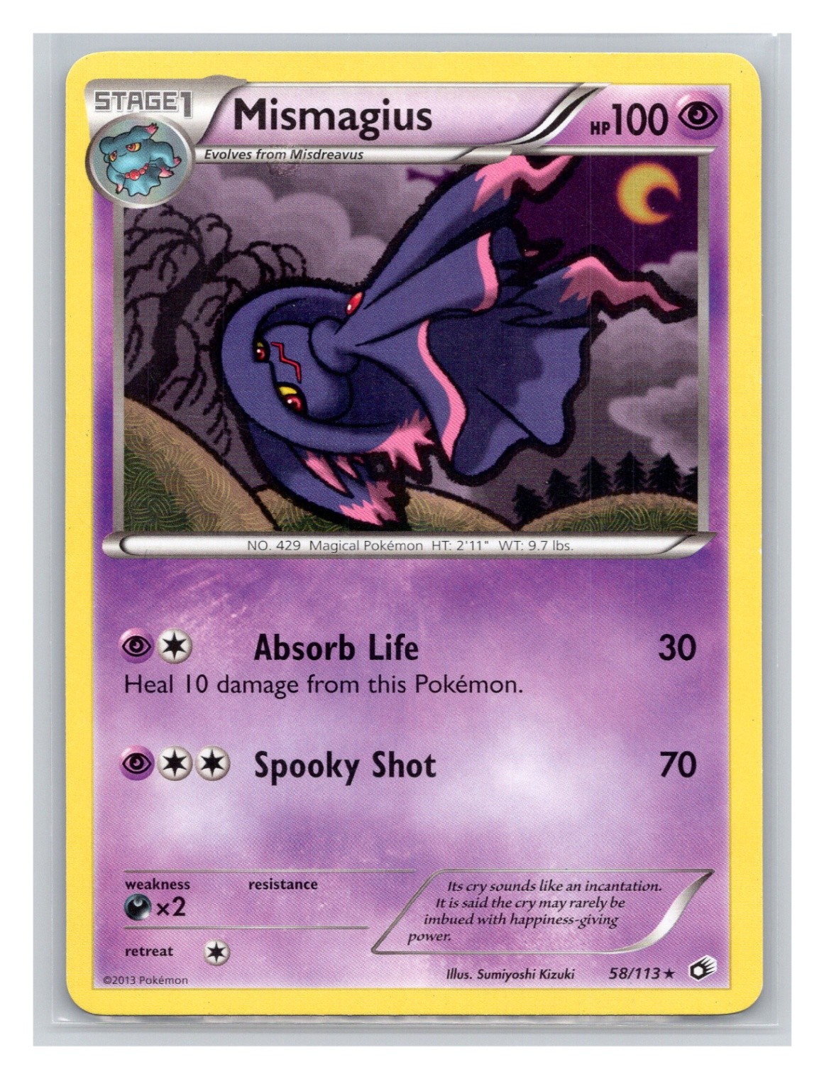 Pokémon TCG Mismagius 58/113 Legendary Treasures Normal LP