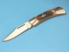 ROUGH RYDER RR193 Amber Jigged Bone Lockback Pocket Knife 3 3/4" closed NEW!