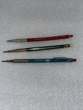 Vtg Drafting Pencils Lot of 3 Sure-Grip Faber Berol Drawing Lead Pencil Twist