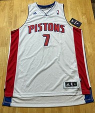 NWT Adidas Swingman Detroit Pistons Brandon Knight Stitched Jersey XL Length +2