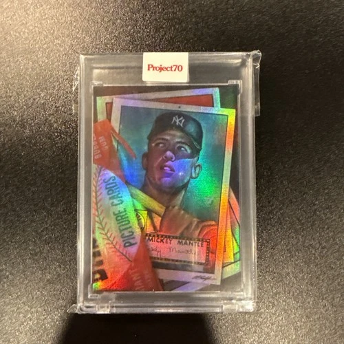 Topps Project 70 Card # 624 Mickey Mantle By Chuck Styles LE Rainbow Foil 60/70