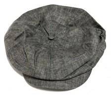 Wonderful Fashion Gray 100 Linen Newsboy Cap One Size Peaky Blinders Style Hat