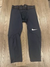 NIKE PRO DRI-FIT TIGHT FIT  3/4 LENGTH COMPRESSION TIGHTS ROYAL BLUE Medium