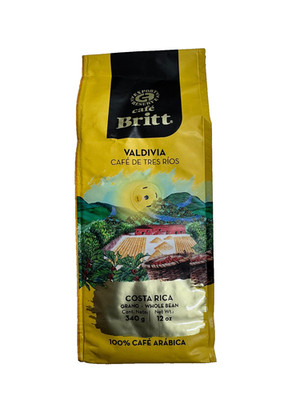 Cafe Britt Tres Rios Valdivia Costa Rican Coffee (12 oz.) WHOLE BEAN COFFEE