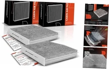 2-PC Cabin Air Filter with Activated Carbon Compatible with Mercedes-Benz
