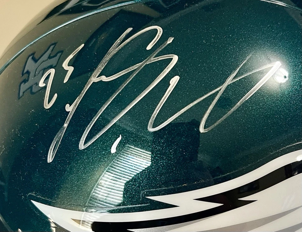 Casco LeSean McCoy Autografiado F/S Philadelphia Eagles Hoja Auténtico Estuche Incluido Foto 3 de 4
